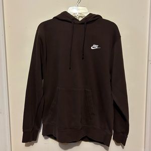 Nike Logo Dark Brown Hoodie | Size L women's